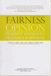 Image of Fairness Opinion: Pendapat Kewajaran Transaksi Korporasi